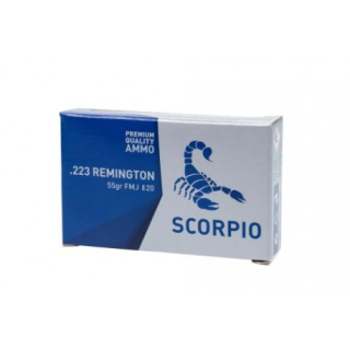 Náboje SCORPIO .223 Rem. 55gr FMJ